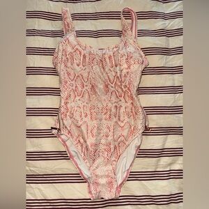 Carmen Marc Valvo Women's One Piece Swimsuit Snake Print Size 8